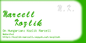 marcell kozlik business card